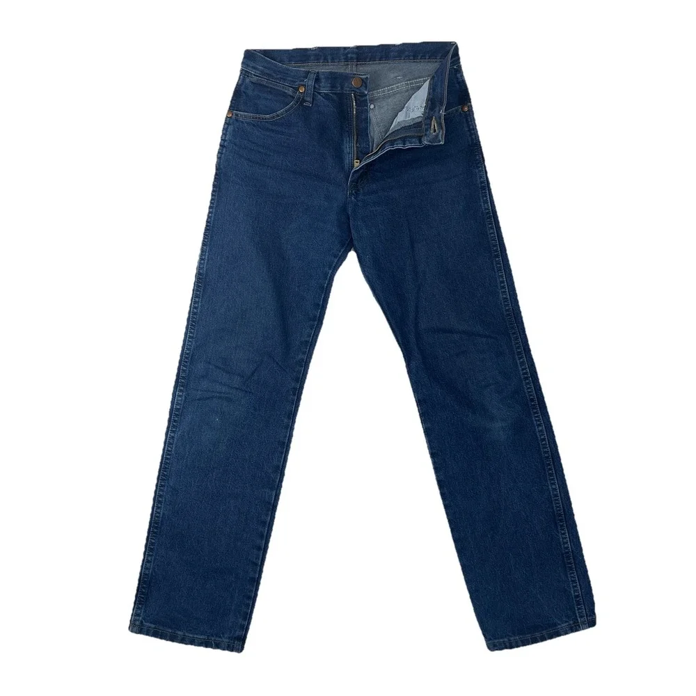 Wrangler Jeans Men's 29/30 Blue Denim Cowboy Cut Relaxed Fit Mid Rise Western